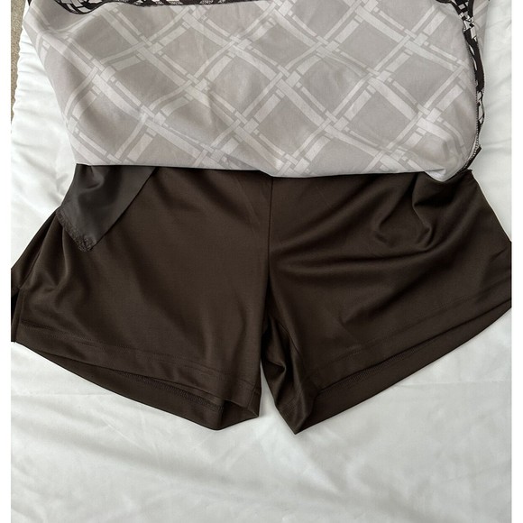 EP Pro Golf Skort Womens Size 12 Abstract Brown White Printed Lined Skirt EUC - Picture 3 of 6